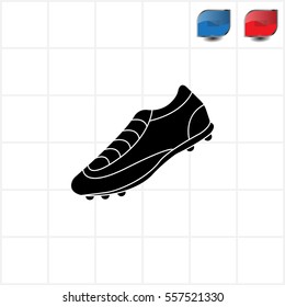 Soccer boots label - vector illustration
