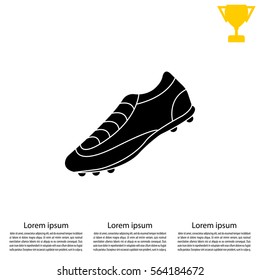 Soccer boots label - vector illustration