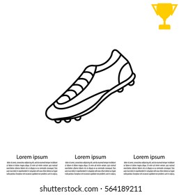 Soccer boots label - vector illustration