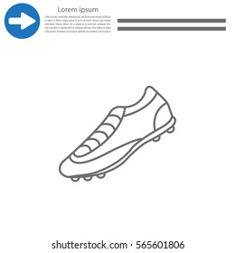 Soccer boots label - vector illustration