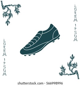 Soccer boots label - vector illustration