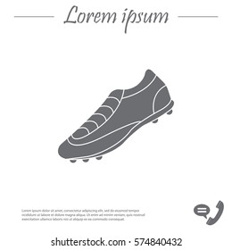 Soccer boots label - vector illustration