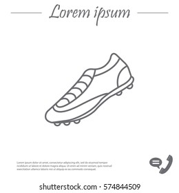 Soccer boots label - vector illustration