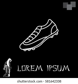 Soccer boots label - vector illustration