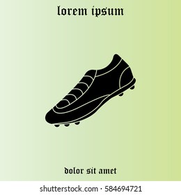 Soccer boots label - vector illustration