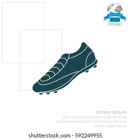 Soccer boots label - vector illustration