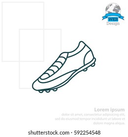 Soccer boots label - vector illustration