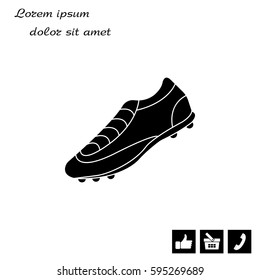 Soccer boots label - vector illustration