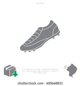 Soccer boots label - vector illustration