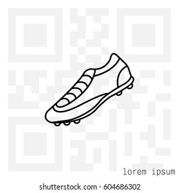 Soccer boots label - vector illustration