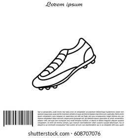 Soccer boots label - vector illustration