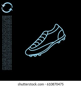 Soccer boots label - vector illustration