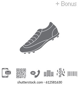 Soccer boots label - vector illustration
