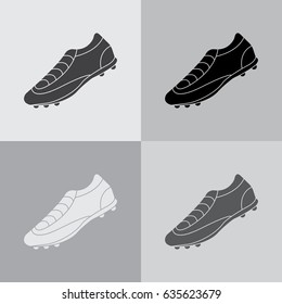 Soccer boots label - vector illustration
