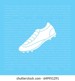Soccer boots label - vector illustration