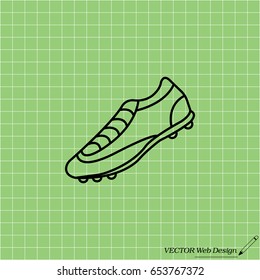 Soccer boots label - vector illustration