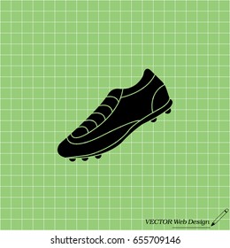 Soccer boots label - vector illustration