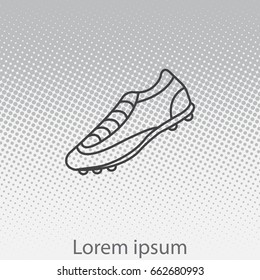 Soccer boots label - vector illustration