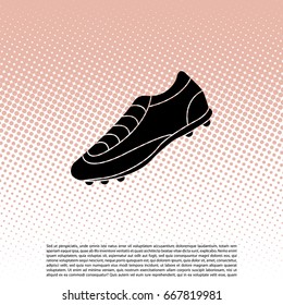 Soccer boots label - vector illustration