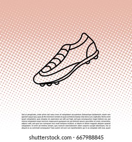 Soccer boots label - vector illustration