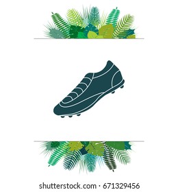 Soccer boots label - vector illustration