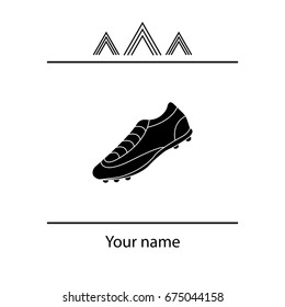 Soccer boots label - vector illustration