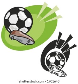 Soccer boots. Vector illustration