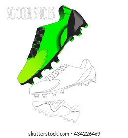 Soccer boots. Vector Illustration