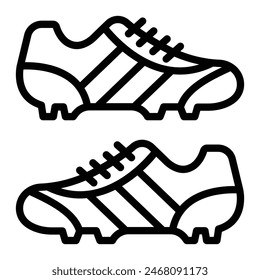 Soccer BootsVector Line Icon Design