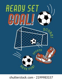 soccer, boys sports graphic t shirts vector designs and other uses.