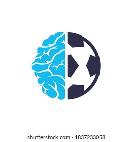 Soccer Brain Logo Icon Design.