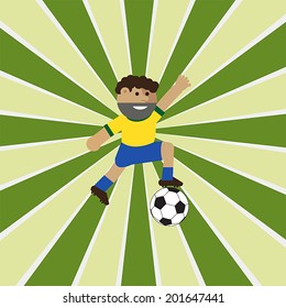 Soccer Brazil, vector illustration template design.