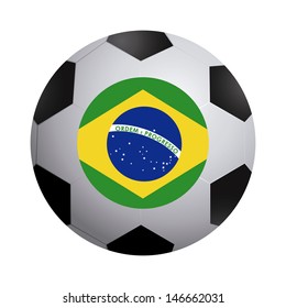 soccer brazilian over white background vector illustration 