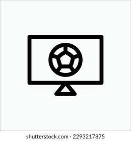 soccer broadcast icon, isolated icon in light background, perfect for website, blog, logo, graphic design, social media, UI, mobile app