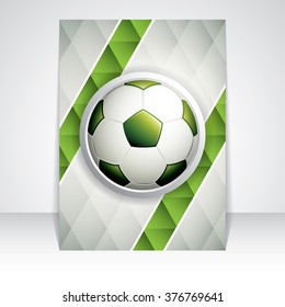Soccer brochure.Abstract geometric triangular background