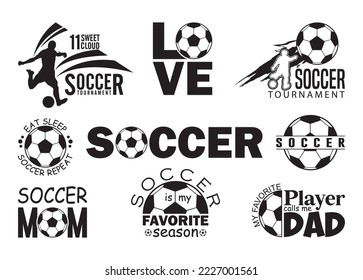 Soccer Bundle For Print, Soccer Clipart, Soccer Illustration