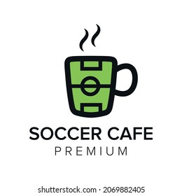 soccer cafe logo icon template