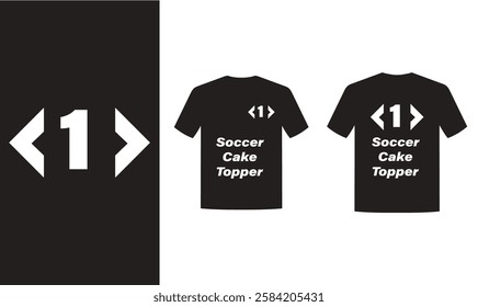 Soccer cake topper t shrt