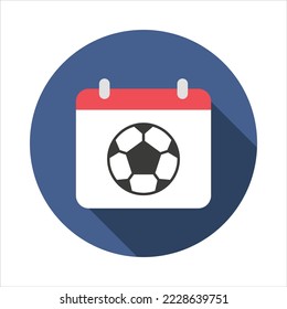 Fußballkalender-Symbol, Vektorgrafik