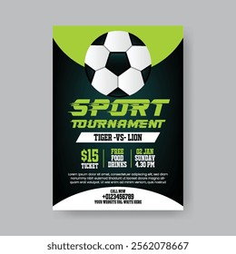 Soccer camp and sports event invitation a4 editable print flyer or poster and gym fitness flyer poster, leaflet brochure cover template design 