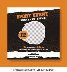 Soccer camp and sports event invitation editable social media post banner ad template and gym fitness social media square flyer poster, web banner ads template design 