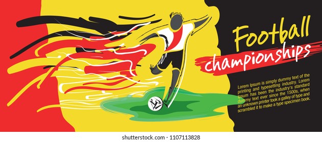 Soccer card design and football vector