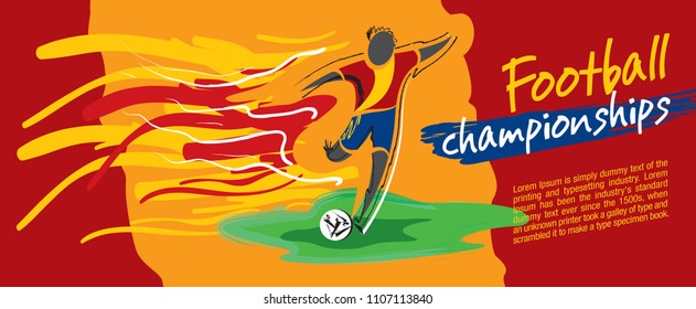 Soccer card design and football vector