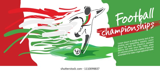 Soccer card design and football vector.