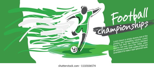 Soccer card design and football vector.