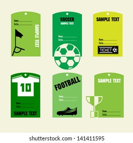 Soccer card. Vector illustration.