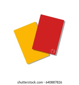 Icono plano de tarjetas de fútbol