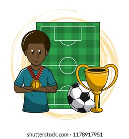 Soccer cartoon elements