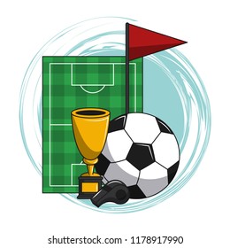Soccer cartoon elements
