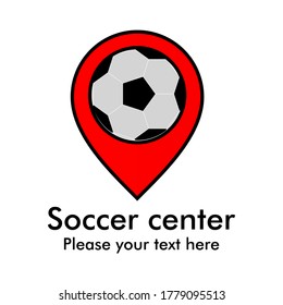 Soccer center logo template illustration. suitable for soccer 